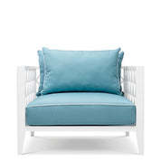 Outdoor Chair Ocean Club white sunbrella mineral blue