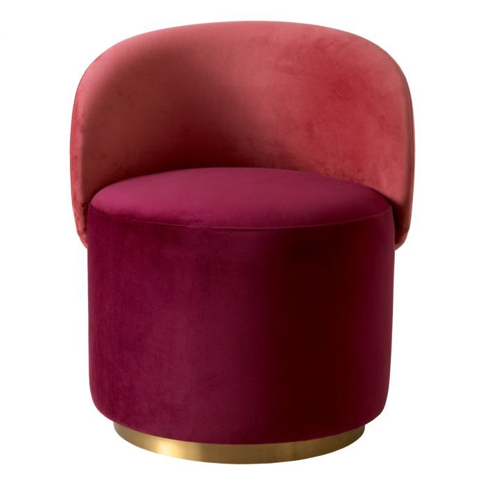 Low Dining Chair Greer savona bordeaux velvet