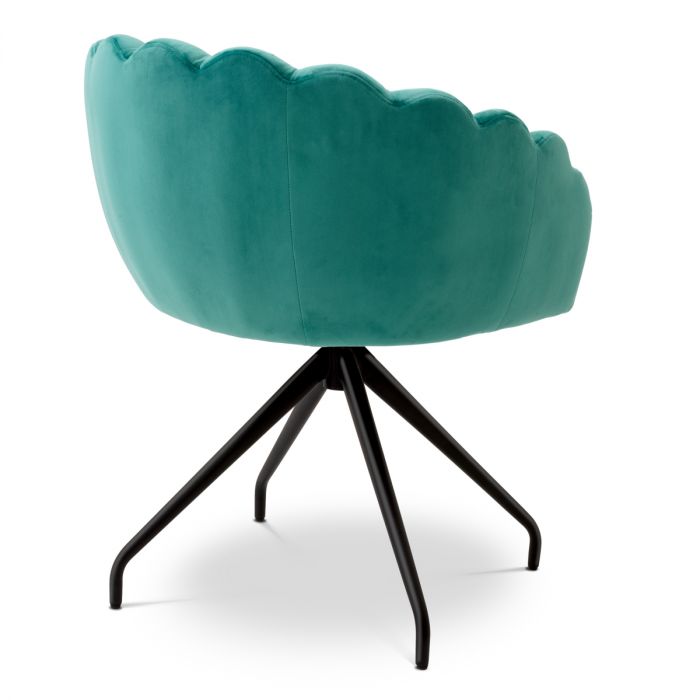 Dining Chair Luzern savona turquoise velvet