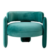 Chair Chaplin savona turquoise velvet