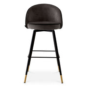 Bar Stool Cooper roche dark grey velvet set of 2