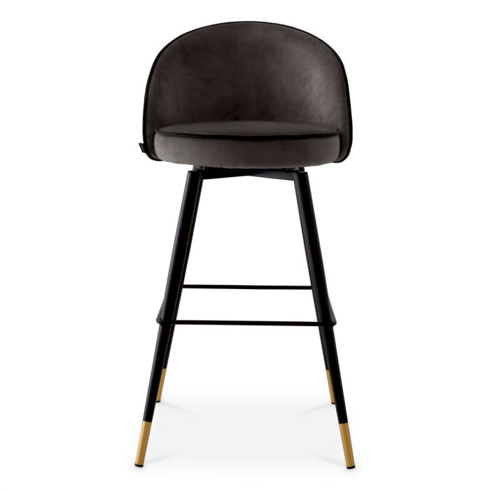 Bar Stool Cooper roche dark grey velvet set of 2
