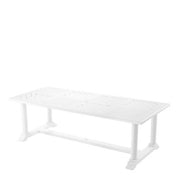 Outdoor Dining Table Bell Rive rectangular white