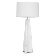 Table Lamp Benson honed white marble incl shade