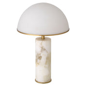 Table Lamp Vaneta antique brass finish alabaster