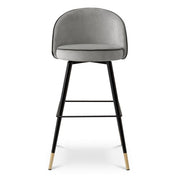 Bar Stool Cooper roche light grey velvet set of 2