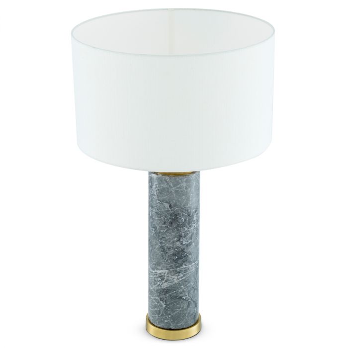 Table Lamp Lxry grey marble incl shade