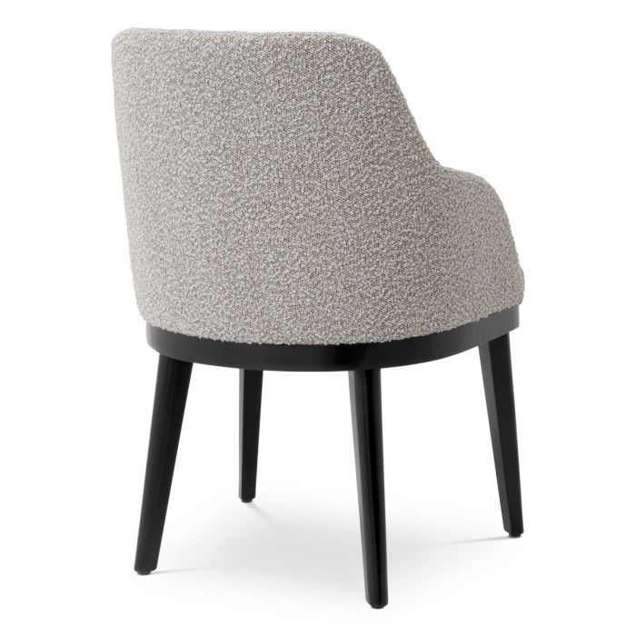 Dining Chair Costa with arm bouclé grey