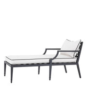 Outdoor Chaise Longue Bella Vista black sunbrella canvas