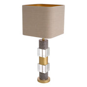 Table Lamp Cullingham grey marble incl shade