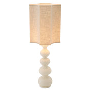 Table Lamp Mabel crackled white ceramic incl shade