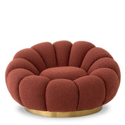 Swivel Chair Mello bouclé rouge