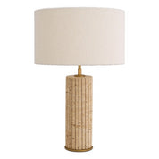 Table Lamp Giova Round travertine incl shade