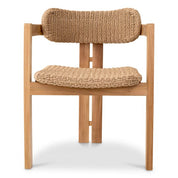 Outdoor Dining Chair Donato natural teak faux rattan