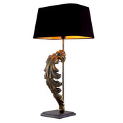 Table Lamp Beau Site vintage brass finish incl black shade