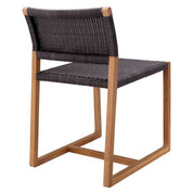 Outdoor Dining Chair Griffin natural teak grey weave faux rattan