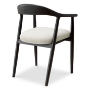 Dining Chair Beale classic black finish sentier cream