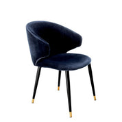 Dining Chair Volante with arm savona midnight blue