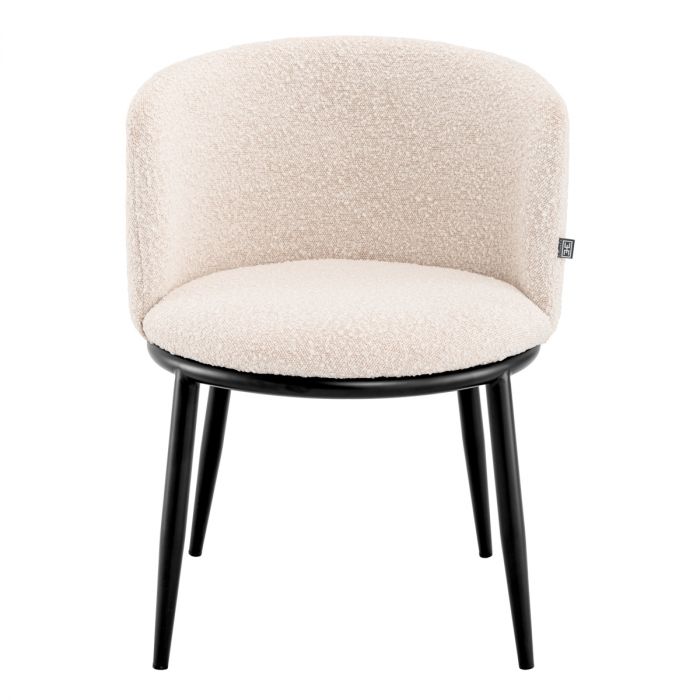 Dining Chair Filmore bouclé cream set of 2