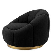 Swivel Chair Inger bouclé black