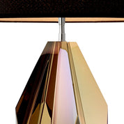 Table Lamp Setai amber crystal glass incl shade