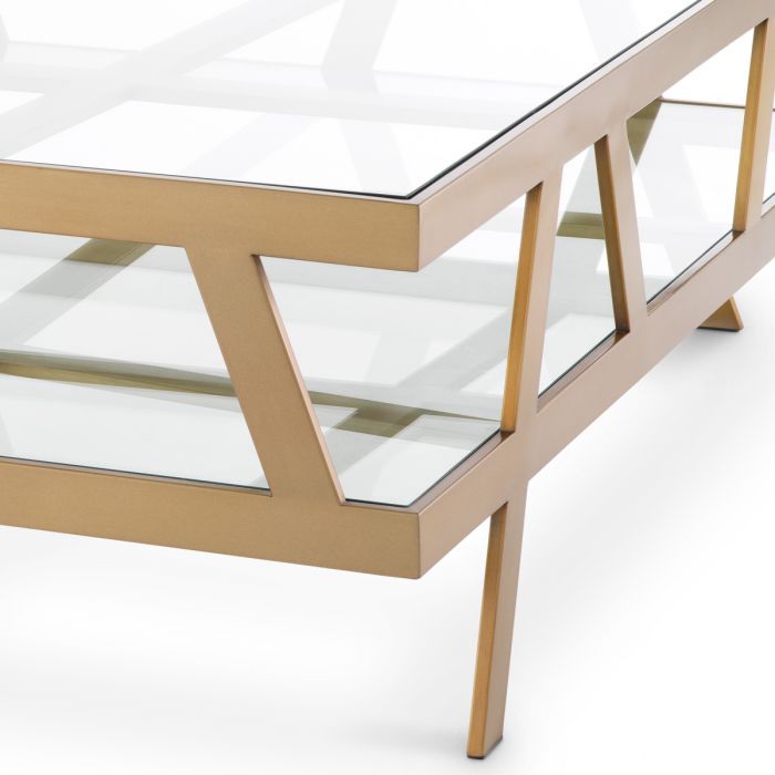 Coffee Table Billinghurst Square brushed brass finish