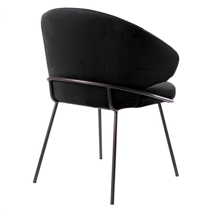 Dining Chair Kinley roche black velvet