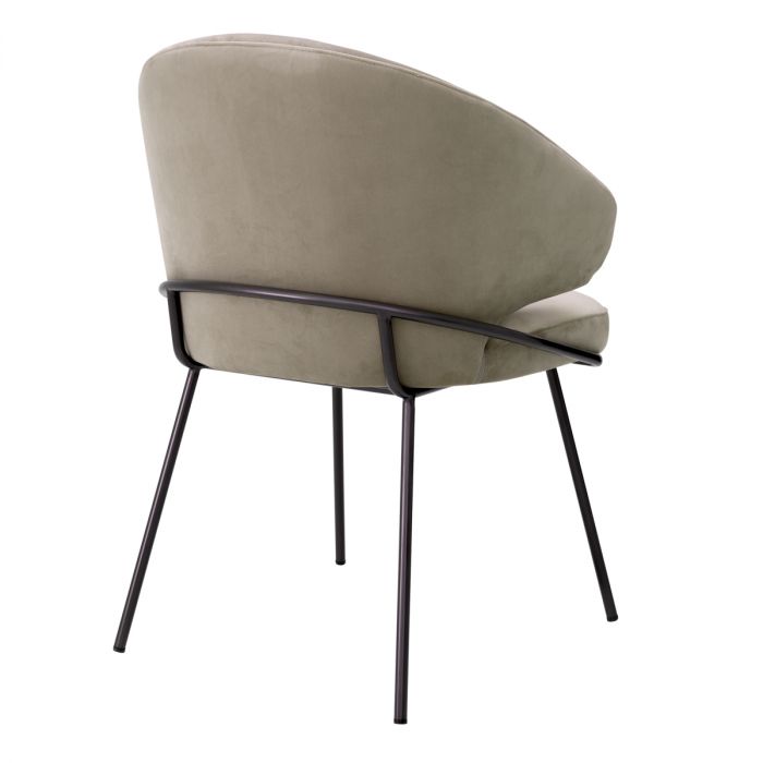 Dining Chair Kinley savona greige velvet