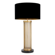 Table Lamp Condo antique brass finish incl shade