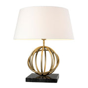 Table Lamp Edition antique brass finish incl shade