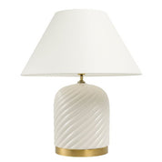 Table Lamp Savona white ceramic incl shade
