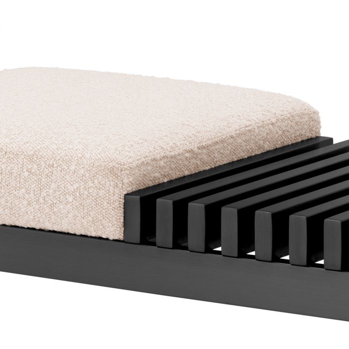 Bench Bibi bronze finish bouclé cream