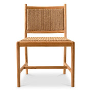 Outdoor Dining Chair Pivetti natural teak faux rattan