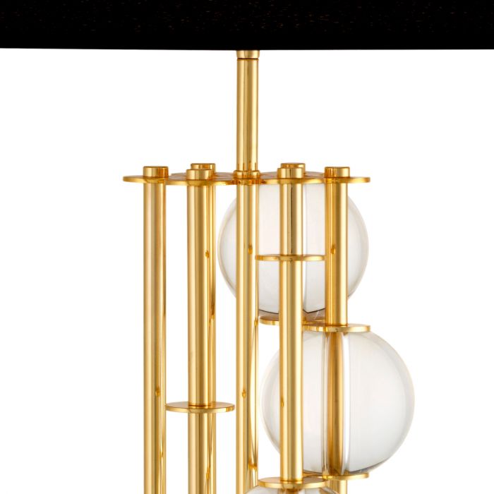 Table Lamp Lorenzo gold finish incl black shade