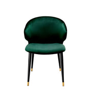 Dining Chair Volante with arm roche dark green velvet