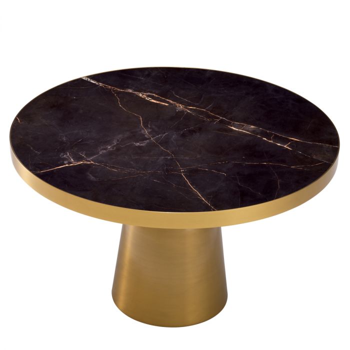 Coffee Table Soren brushed brass black top
