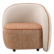 Chair San Marino Right sarra off-white tressa orange