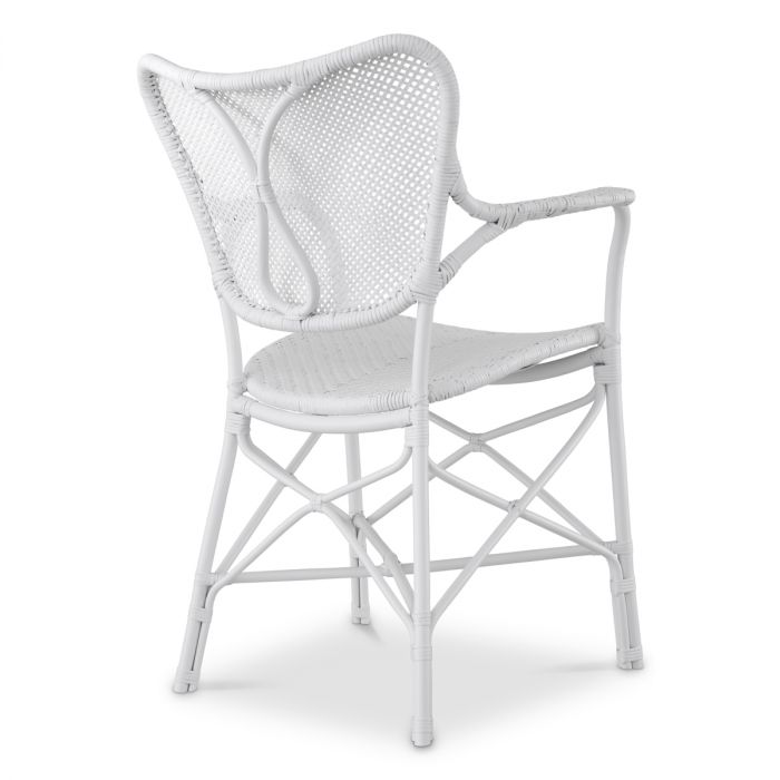 Dining Chair Colony with arm matte white