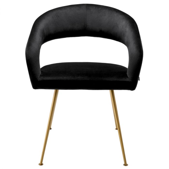 Dining Chair Bravo roche black velvet