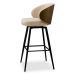 Bar Stool Camerota walnut veneer sabino beige