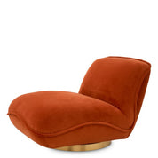 Swivel Chair Relax savona orange velvet