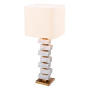 Table Lamp Amber L rough marble incl shade
