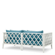 Outdoor Sofa Ocean Club S white sunbrella mineral blue