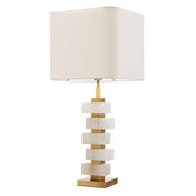 Table Lamp Amber alabaster incl shade