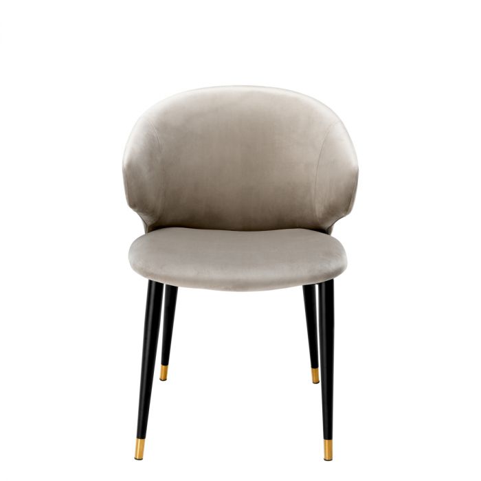Dining Chair Volante with arm roche beige velvet