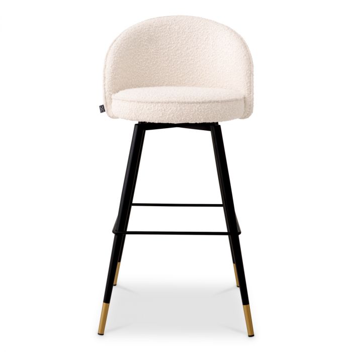 Bar Stool Cooper bouclé cream set of 2