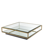 Coffee Table Tortona L brushed brass finish