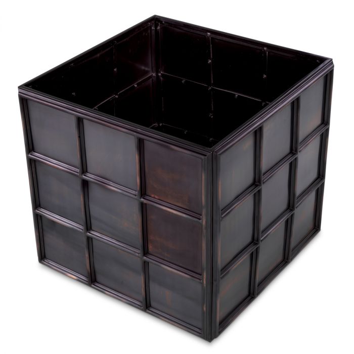 Planter Grid L antique bronze finish