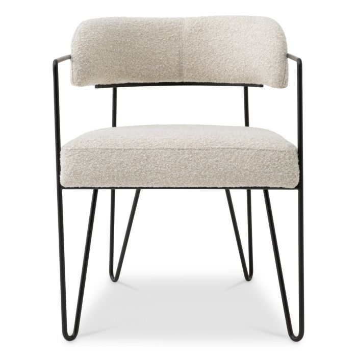 Dining Chair Giuseppe bouclé chalk white