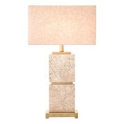 Table Lamp Newton L travertine incl shade